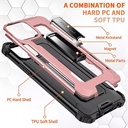 Samsung Galaxy ShockProof Hard PC & Soft TPU Hidden Foldable Metal Kickstand Mobile Phone Case