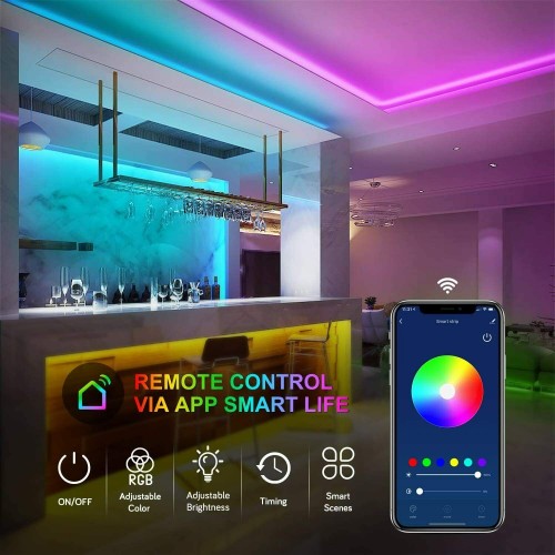 5V USB RGB Bluethooth + Remote Control Strip Light 1Meter Waterproof with Mood light for TV