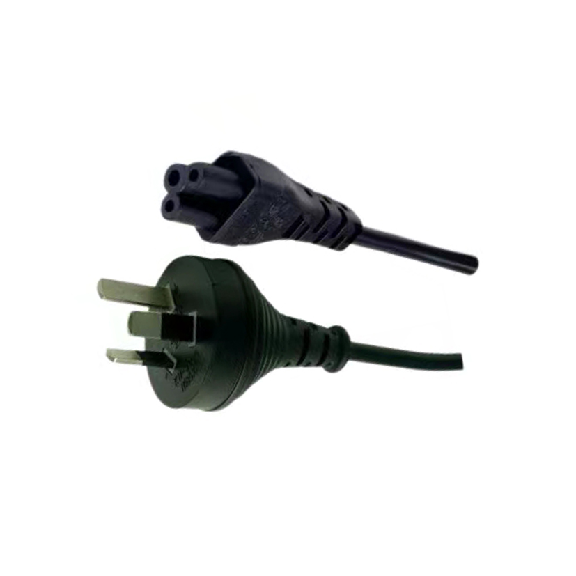 1.2M Power Cord, 3 Pin Plug to Clover 7.5A SAA Approved