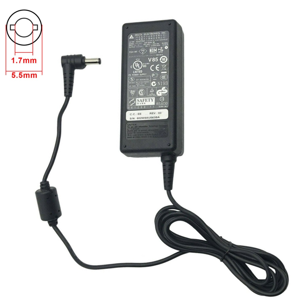 Original Delta 19V 3.42Amp 5.5x1.7mm 65W Power Adapter.for ACERLaptop