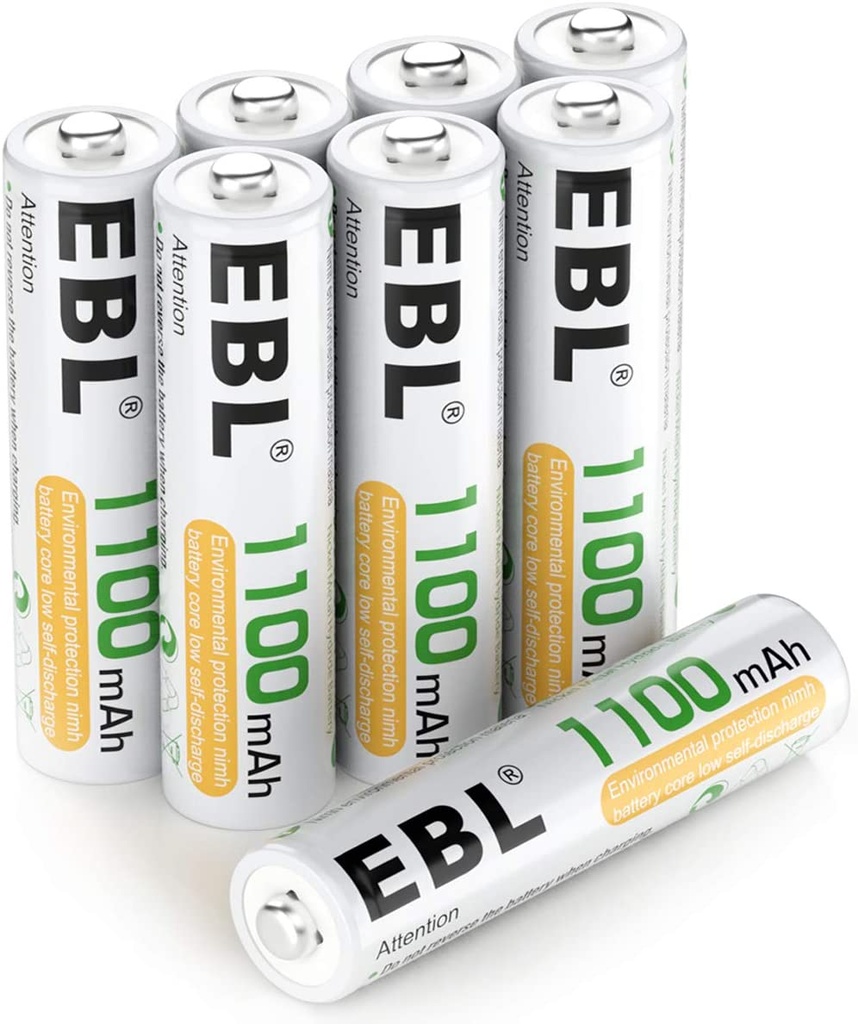 EBL AAA Rechargeable Battery 1100mAh 8 pack