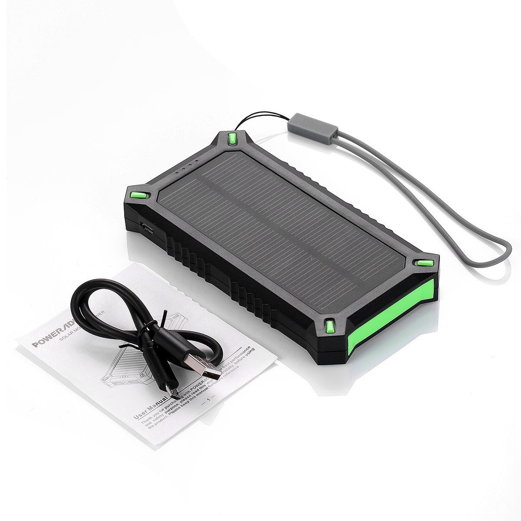 8000mAh Dual USB Solar Panel Battery Charger Power Bank WaterProof