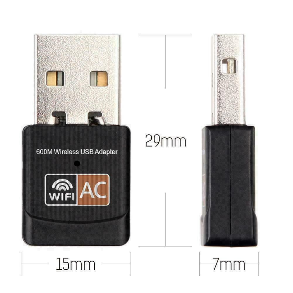 AC600 600Mbps Dual-Band Free-Driver Wireless USB Adapter Network Card 802.11 AC 2.4G / 5G