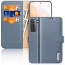 Samsung S21 FE Leather Wallet Phone Covers Cases Hivo Series (DUX DUCIS) Blue