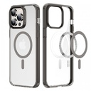 iPhone 14 Pro MagSafe Clear Phone Cover Case Clin Mag Series Grey / Pin Connectork Border (DUX DUCIS) Grey