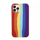 iPhone XR Rainbow Silicone Phone Cover Case (Red-Orange-Yellow)