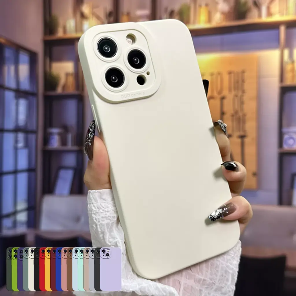 Silicone phone case without ring for Samsung NOTE 10 WHITE