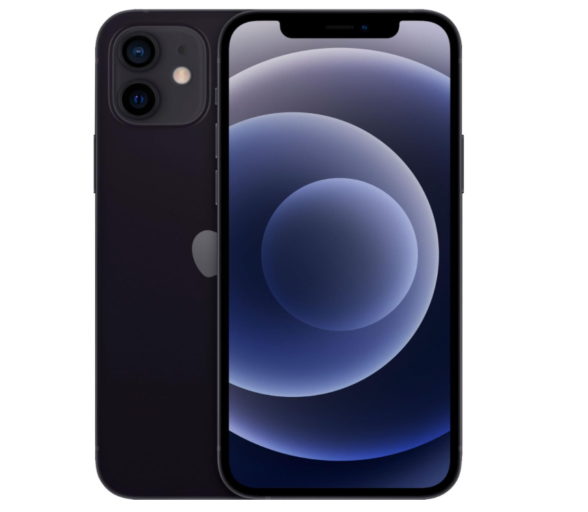 iPhone 12 64GB Black SS+eSim 100% Battery Health Good Grade frame with scratches ( Refurbished ) - (Message Stock)