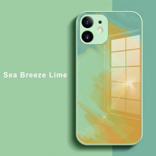 [M0610090019] iPhone XS MAX Artistic ShockProof Phone Case (Biguo)  Sea Breeze Lime