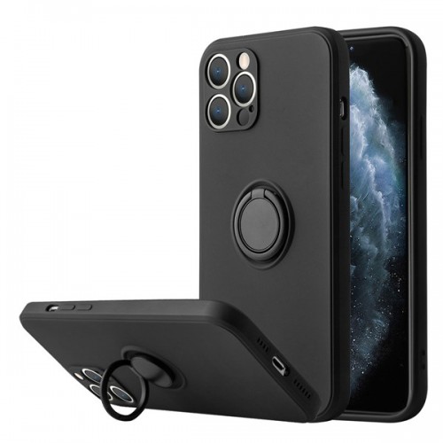 [M0850090009] [UD01]Silicone phone case with ring for iPhone 7/8 Black
