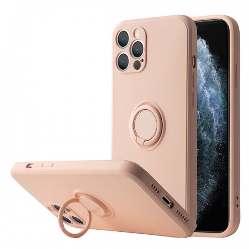 [M0850090015] [UD02]Silicone phone case with ring for iPhone X/ XS 5.8 Pink