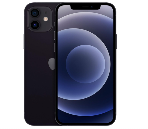 [M0010011059] iPhone 12 64GB Black SS+eSim 100% Battery Health Good Grade frame with scratches ( Refurbished ) - (Message Stock)