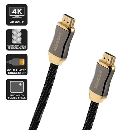 [E0680050004] 4K HDMI 2.0 High-Speed Cable with Ethernet Soft PVC Jacket HD201 10Meter