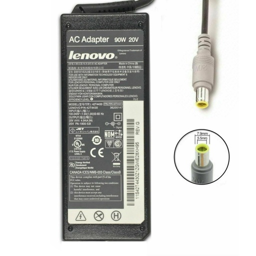 [L0090060009] Lenovo/IBM Genuine for Lenovo Thinkpad Laptop Charger AC Adapter 90W 20V 4.5Amp