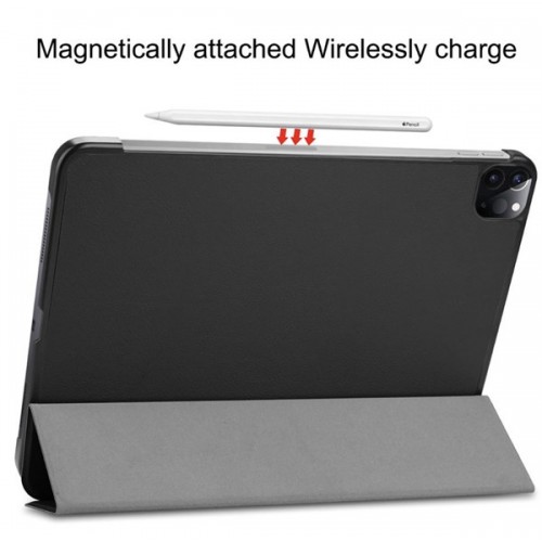 [R]Flip iPad Case Soft Silicone Back Cover with pen slot for IPAD MINI1/MINI2/MINI3 Black