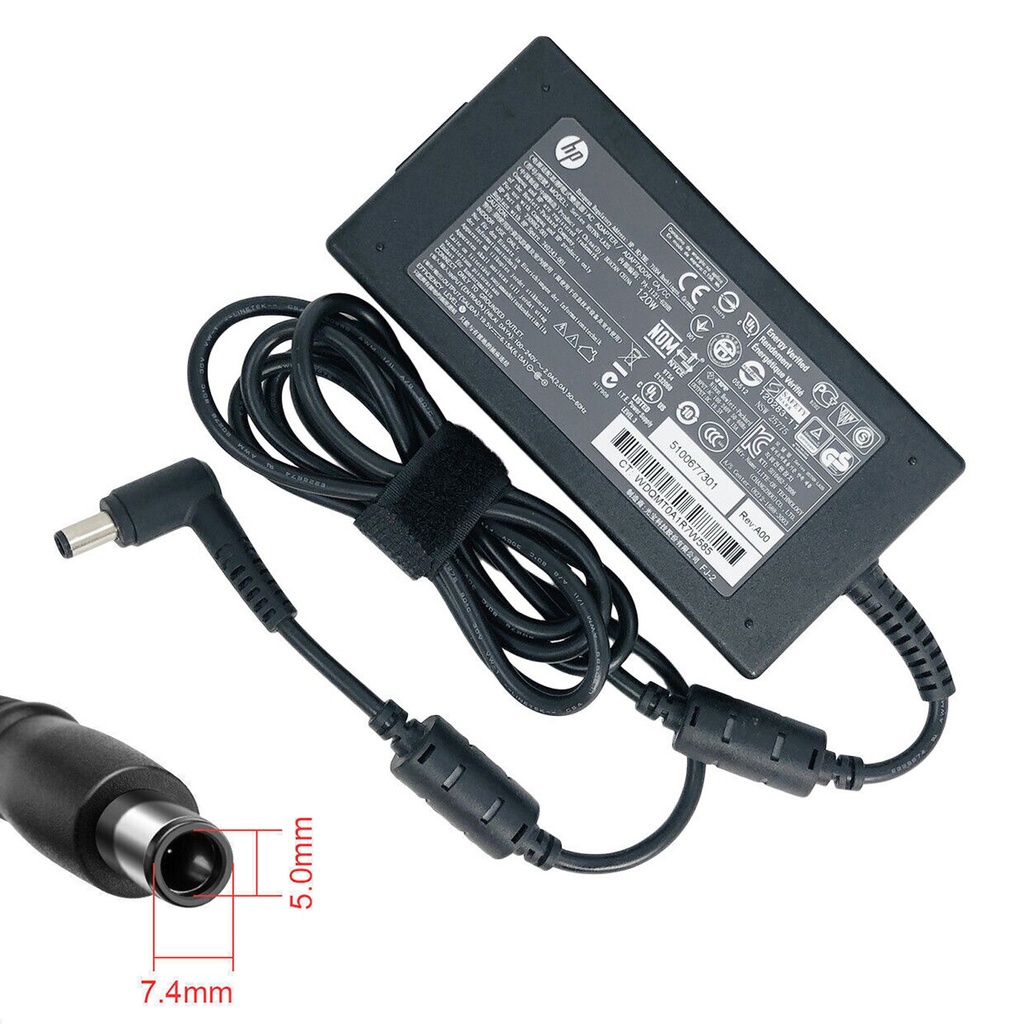 Original HP 120W 19.5V 6.15Amp Smart Pin Connector 7.4*5.0mm Power Adapter Charger 693709-001 677762-001