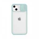 iPhone  11 Pro Max  Slide Camera Lens Protection Cover Phone Case ShockProof TPU (Case Mate) ) Green