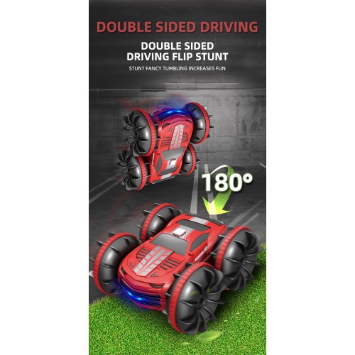 828D 2.4G 4WD Double Sided Amphibious Remote Control Vehicles(DUAL CONTROL VERSION)-RED