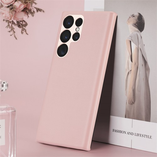 [M0970090250] Samsung S23 Plus PU Leather Phone Covers Cases Grit Series (DUX DUCIS) Pink