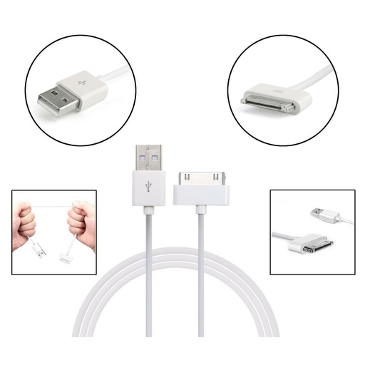 [M0010050008] Original Apple 30-pin to USB Cable for iPhone 4 iPad 2