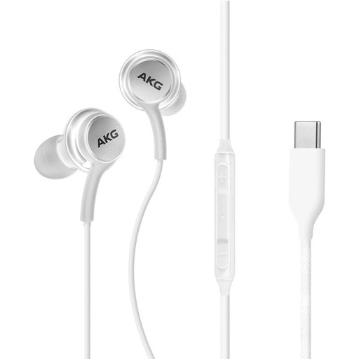 [M0020110003] Samsung AKG EO-IG955 Type-C in-Ear Earphones Earbuds White (OEM Pack) - 3.5mm with mic & controls - for S20, Note 10, 20 Ultra