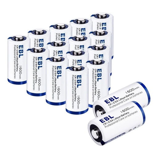 [Z0130020018] EBL CR123A Battery 3V 1600mAh Lithium 16-Pack